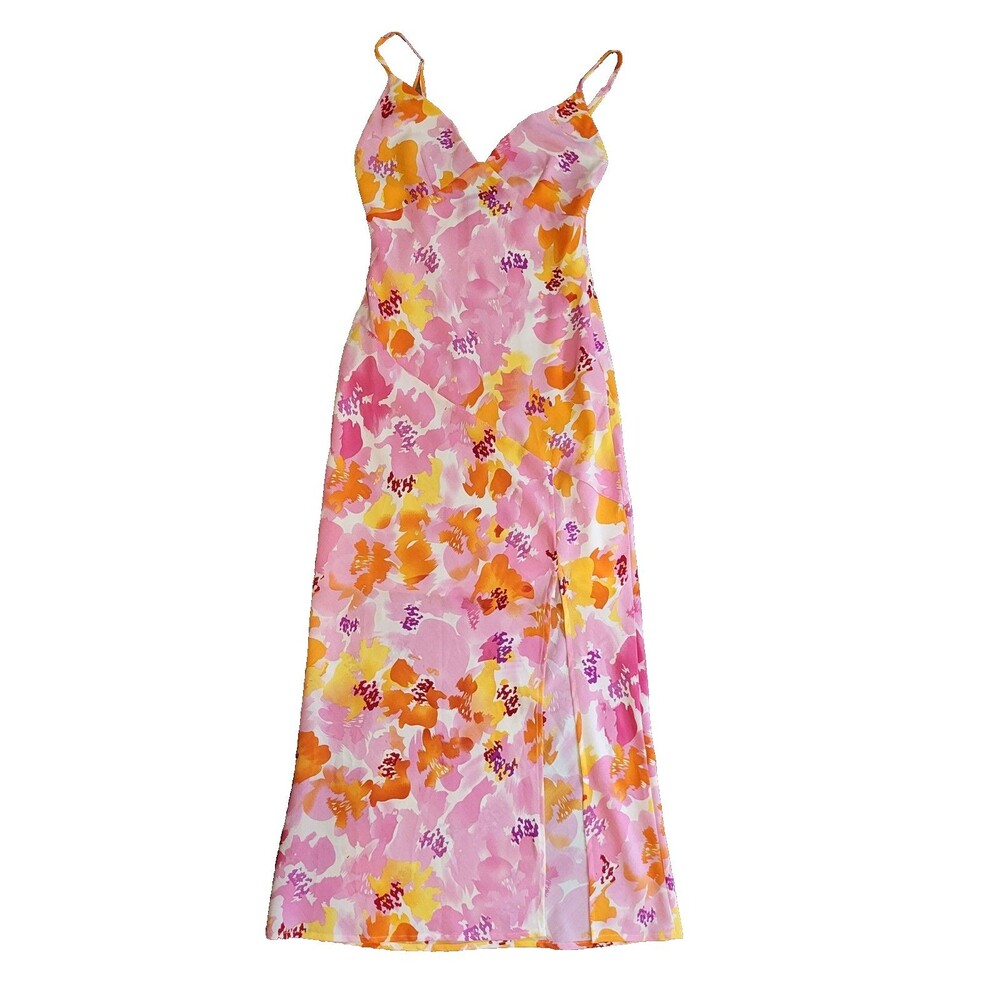 Hello Molly Pink Orange Floral Maxi Dress